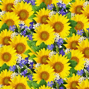 NEW Sunflowers Flowers Pattern Decal 12" x 12" Sheet Waterproof - Gloss Finish