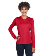 Load image into Gallery viewer, Long Sleeve Team 365 V-Neck  Zone Performance T-Shirt 100% Polyester Drifit
