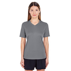 BASIC COLORS Team 365 Ladies' Zone Performance V-Neck T-Shirt 100% Polyester DriFit