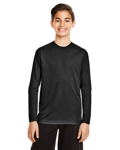 Youth Long Sleeve Team 365 Unisex Zone Performance T-Shirt 100% Polyester Drifit