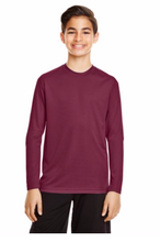Load image into Gallery viewer, Youth Long Sleeve Team 365 Unisex Zone Performance T-Shirt 100% Polyester Drifit