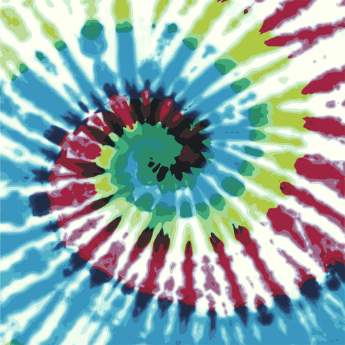 Tie Dye Maroon Teal Pattern Decal 12