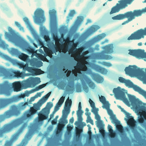 Tie Dye Teal Pattern Decal 12" x 12" Sheet Waterproof - Gloss Finish