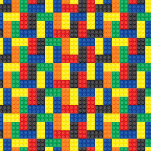 Toy Blocks Colorful Pattern Decal 12" x 12" Sheet Waterproof - Gloss Finish