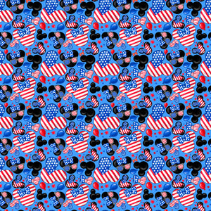 USA Mouse 4th of July Fourth Red White Blue Pattern Decal 12" x 12" Sheet Waterproof - Gloss Finish