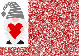 12" x 17" Valentine Duo 1 Gnome Valentine's Day Love Pattern HTV Sheet Heat Transfer Vinyl Iron on