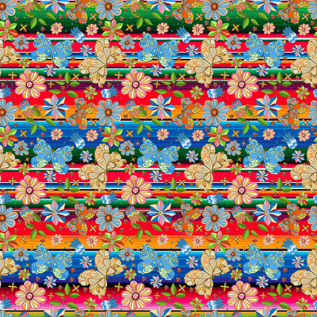 Zarape Serape and Butterflies Pattern Decal 12