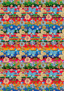 12" x 17" BRAND NEW Serape and Butterflies Mexico Colorful Background Pattern HTV Sheet