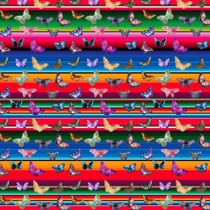 12" x 12" Zarape Butterflies Decal Vinyl Pattern Sheet Waterproof - Gloss Finish - Mexico Serape