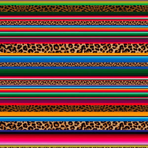 Zarape Cheetah Serape Pattern Decal 12" x 12" Sheet Waterproof - Gloss Finish