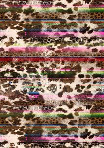 12" x 17" Zarape Cheetah Pink NEW Serape Print Mexico Colorful Background Pattern HTV Sheet