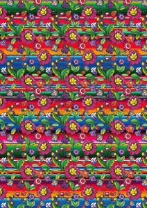 12" x 17" BRAND NEW HTV Serape Zarape SMALL FLORAL Mexico Colorful Background Pattern Heat Transfer Vinyl Sheet