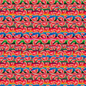 Serape Watermelon Pattern Decal 12" x 12" Sheet Waterproof - Gloss Finish