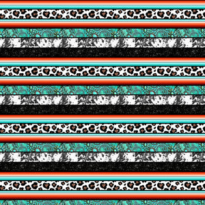 Zarape Western Mix Stripe Pattern Decal 12" x 12" Mexico Serape Sheet Waterproof - Gloss Finish