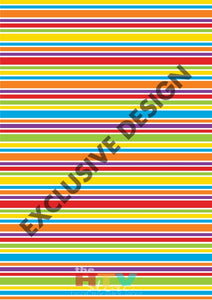 Colorful Horizontal Stripes Pattern Htv 12 X 17 Sheet