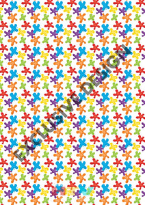 Colorful Paint Spots On White Pattern Htv 12 X 17 Sheet