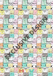 Cute Animals Pastel Pattern Htv 12 X 17 Sheet