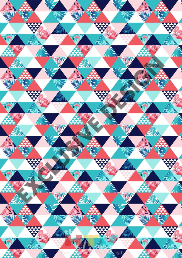Flamingo Triangles Pattern Htv 12 X 17 Sheet