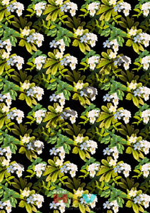 Flower White Black Pattern Htv 12 X 17 Sheet