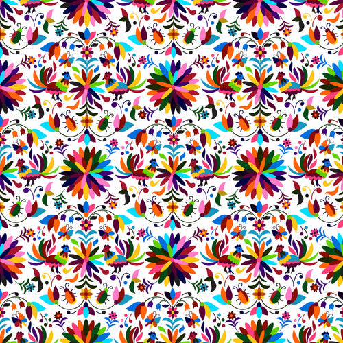 Flowers Mexico Zarape Serape Pattern Decal 12