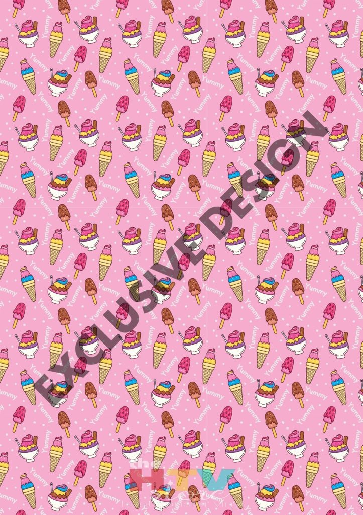 Chocolate pink stripes HTV or adhesive pattern