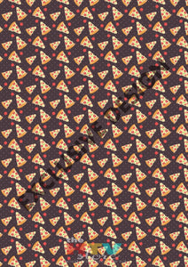 Pizza Slices On Brown Pattern Htv 12 X 17 Sheet