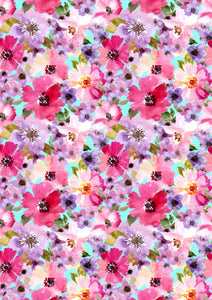 12" x 17" Pretty Multicolor HTV Flowers Floral Roses Wedding Spring Sheet Pattern Heat Transfer Vinyl