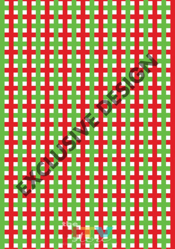 Red White And Green Pattern Htv 12 X 17 Sheet
