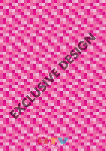 Shades Of Pink Mosaic Pattern Htv 12 X 17 Sheet