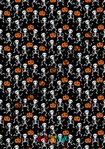 Skeletons With Black Pattern Htv 12 X 17 Sheet