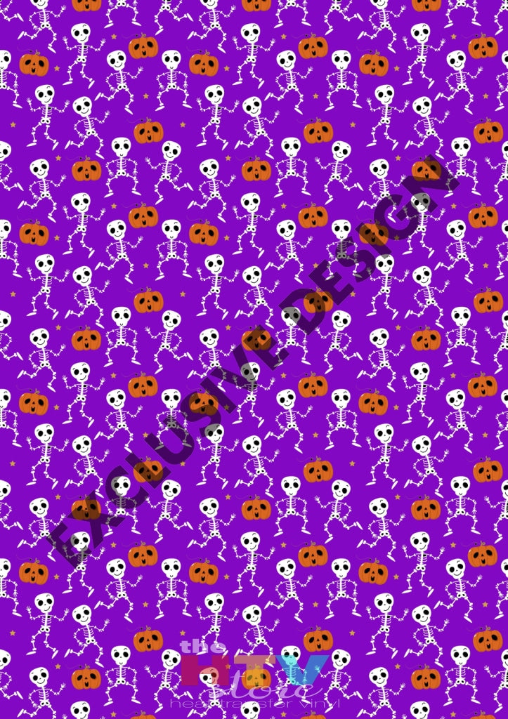 Skeletons with Purple Pattern HTV 12 x 17 Sheet – The HTV Store